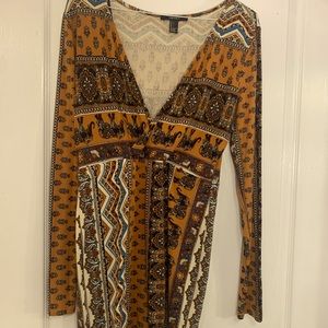 Patterned Body Con Dress